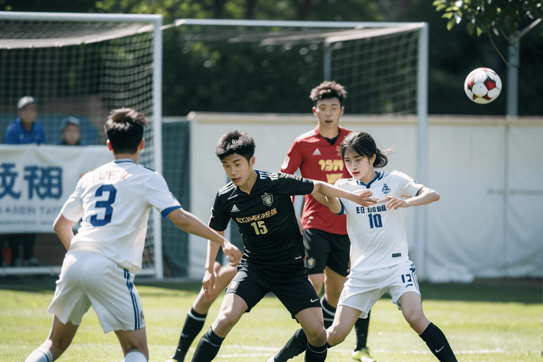 足球赛事中球员们展现出色技艺