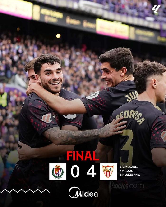 塞维利亚主场连胜，继续霸占榜首位置